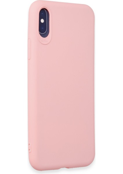 Iphone Xs Kılıf First Silikon - Pudra 300099