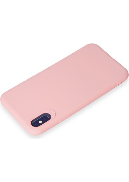 Iphone Xs Kılıf First Silikon - Pudra 300099