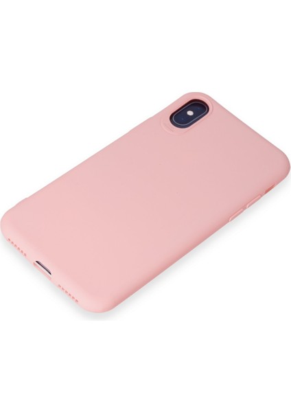 Iphone Xs Kılıf First Silikon - Pudra 300099