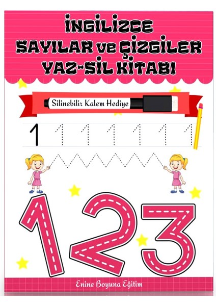 İngilizce Rakamlar - Sayılar Yaz - Sil Kitabı