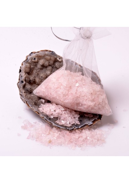 Pembe Kuvars Kırık Taş Kese - 60 gr