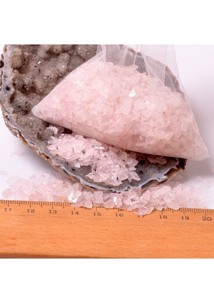 Pembe Kuvars Kırık Taş Kese - 60 gr fiyatları