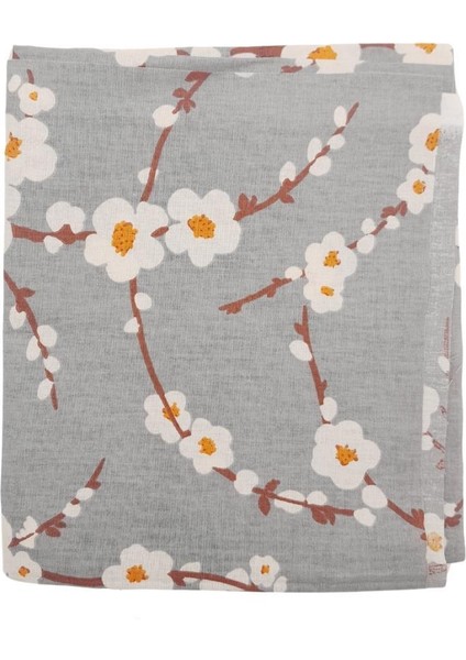 80X35 cm Pamuklu Astarlık Kumaş Papatya Desen Gri Renk No:38 fiyatları