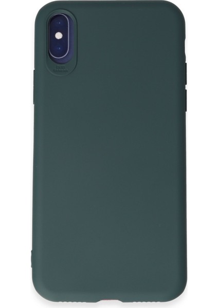 Iphone Xs Kılıf First Silikon - Koyu Yeşil 300099