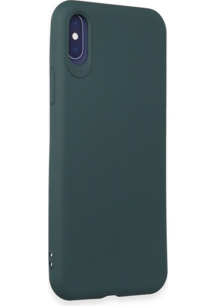 Iphone Xs Kılıf First Silikon - Koyu Yeşil 300099