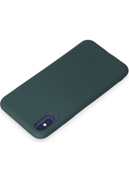 Iphone Xs Kılıf First Silikon - Koyu Yeşil 300099
