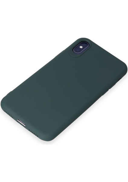 Iphone Xs Kılıf First Silikon - Koyu Yeşil 300099