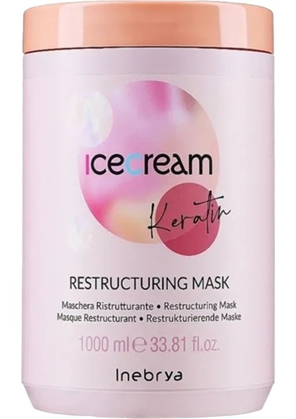 Ice Cream Keratin Yeniden Yapılandırıcı Maske 1000 ml