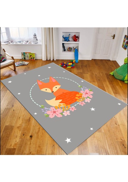 Cino 74 Yavru Tilki Çocuk Odası Halı Bebek Oyun Halısı