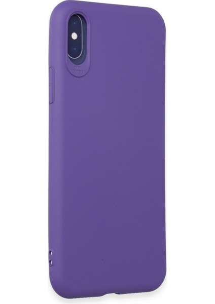 Iphone Xs Kılıf First Silikon - Mor 300099