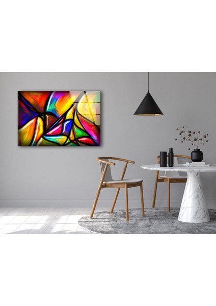 Renkli Soyut Desenler Cam Duvar Tablosu fırsatları