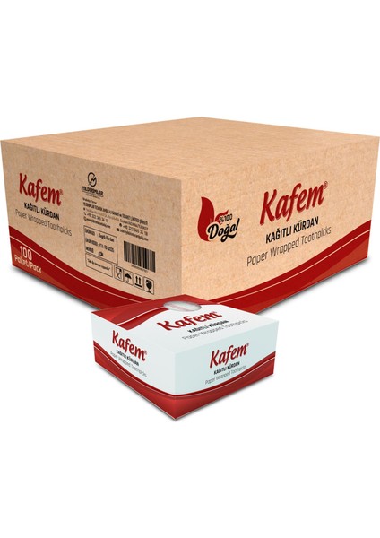 Kağıtlı Kürdan 250 Li x 100 Paket - Kafem