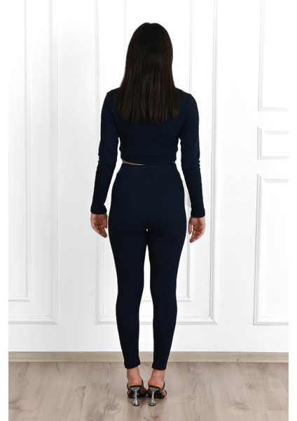 Kadın Yazı Baskılı Fermuar Detaylı Eşofman Takımı 3725-23 indirimleri