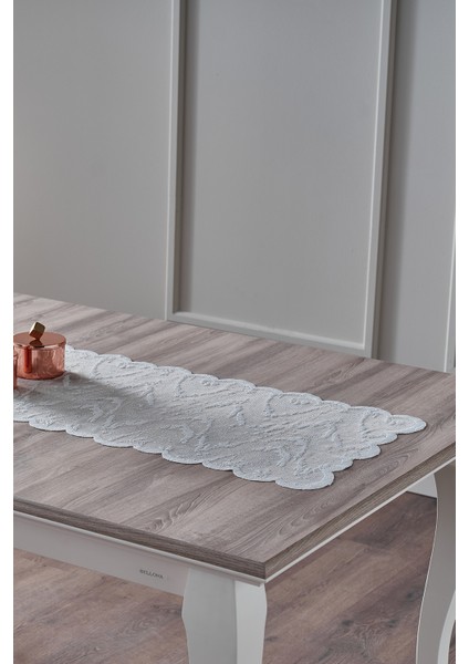 Doqu Home Croco Runner 45X150CM -Beyaz