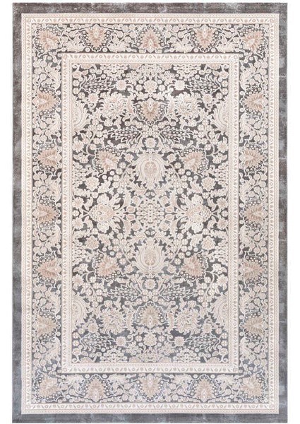 Lynosse Koyu Gri Halı Yumuşak Oturma Odası Salon Çocuk Odası Mutfak Halısı P1098 200 x 290