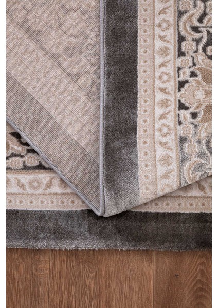 Lynosse Koyu Gri Halı Yumuşak Oturma Odası Salon Çocuk Odası Mutfak Halısı P1098 200 x 290