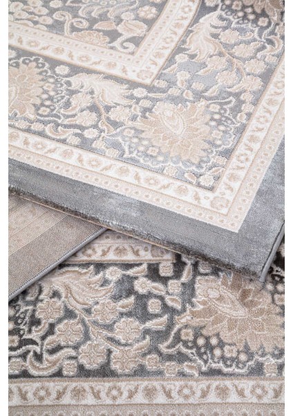 Lynosse Koyu Gri Halı Yumuşak Oturma Odası Salon Çocuk Odası Mutfak Halısı P1098 200 x 290
