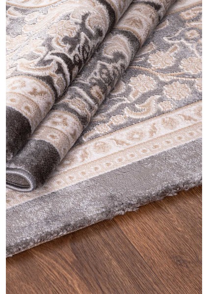 Lynosse Koyu Gri Halı Yumuşak Oturma Odası Salon Çocuk Odası Mutfak Halısı P1098 200 x 290