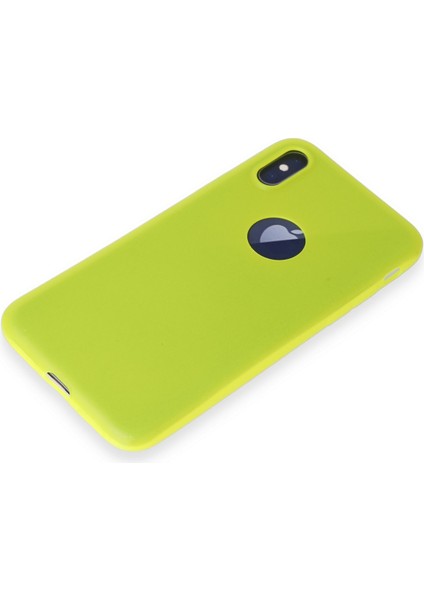 Iphone Xs Kılıf First Silikon - Parlak Sarı 300099