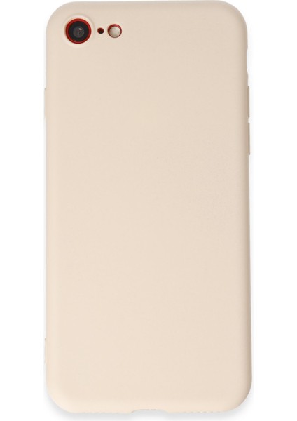 Iphone Se 2020 Kılıf First Silikon - Krem 300099