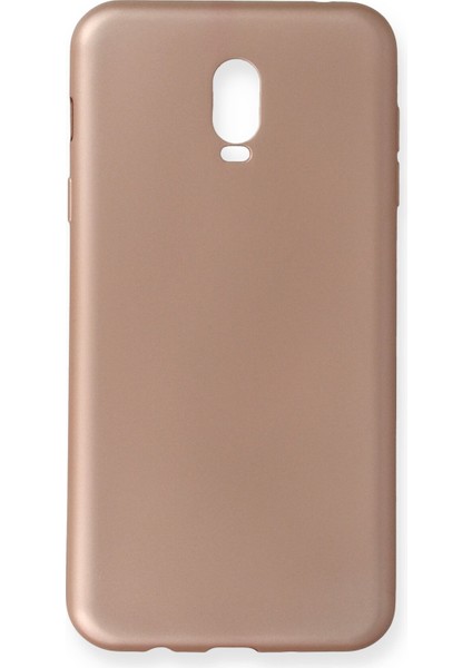 Samsung Galaxy C8 Kılıf Premium Rubber Silikon - Rose Gold 317105