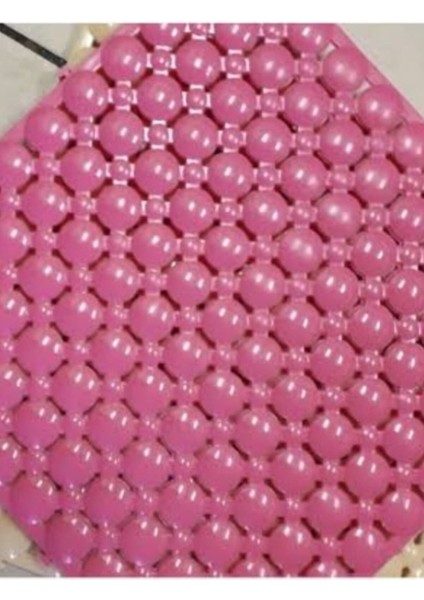 5 Adet 33 x 33 x 1,5 cm Ortopedik Plastik Yer Karosu, Geçkili Paspas, Islak Zemin Izgarası, Pembe
