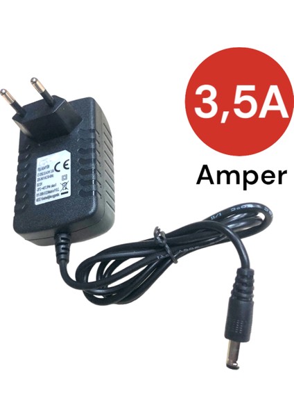 Fişli Şerit LED Güvenlik Kamerası Adaptörü Trafosu Güç Kaynağı 12 Volt 3.5 Amper Dönüştürücü