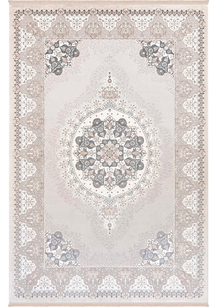 Lynosse Bej Gri Halı Yumuşak Oturma Odası Salon Çocuk Odası Mutfak Halısı P1026 80 x 150
