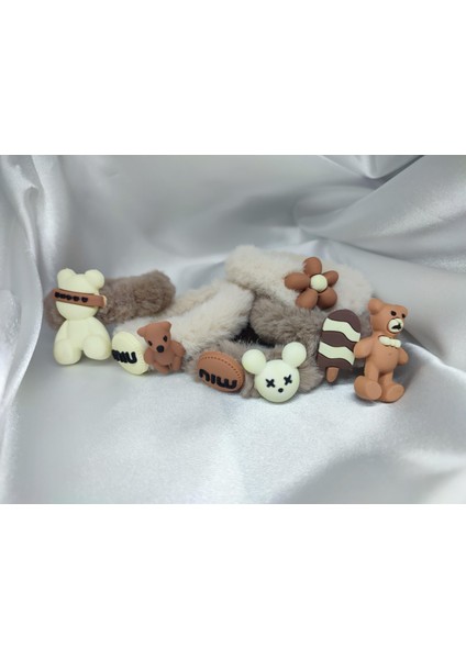 So Much Çocuk Peluş Tedy 5'li Lastik Toka Seti-2 modelleri