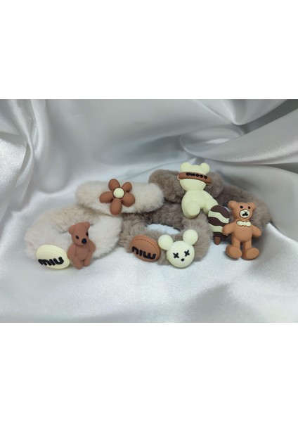 So Much Çocuk Peluş Tedy 5'li Lastik Toka Seti-2 fırsatları