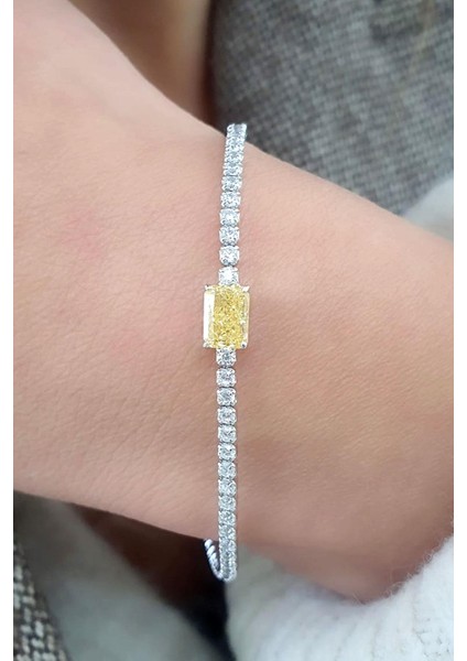 Pırlanta Parlaklığında Sitrin Ice Cut Su Yolu Bileklik fiyatları