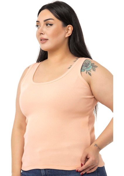 Büyük Beden Askılı Fitilli Kaşkorse Somon Body fırsatları