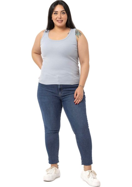 Büyük Beden Askılı Fitilli Kaşkorse Gri Body fiyatları