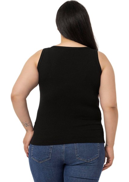 Büyük Beden Askılı Fitilli Kaşkorse Siyah Body modelleri