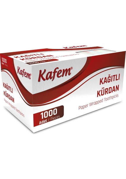 Kağıtlı Kürdan 1000 Li x 50 Paket - Kafem (Koli)