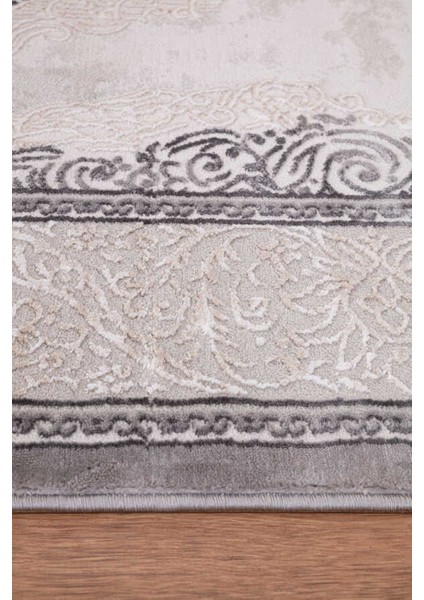 Lynosse Gri Halı Yumuşak Oturma Odası Salon Çocuk Odası Mutfak Halısı P1200 200 x 290