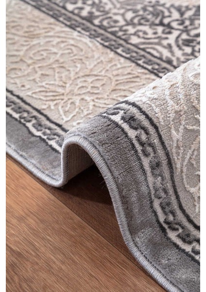 Lynosse Gri Halı Yumuşak Oturma Odası Salon Çocuk Odası Mutfak Halısı P1200 200 x 290