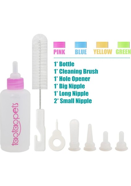 Sarı Stil Et Pet Besleme Araçları 60ML Şişe Temizleme Fırçası Yedek Memeler Köpek Kedi Yavrusu Yavru Tavşan Için Delik Açıcı (Yurt Dışından) fiyatları