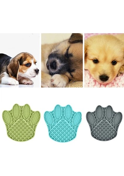 Mavi Stil Yeni Pet Köpek Yavaş Besleme Kasesi Pençe Şeklindeki Dağıtım Mat Besleme Plakası Silikon Köpek Yalama Pedi Bite Direnç Eğitim Plakası (Yurt Dışından) modelleri