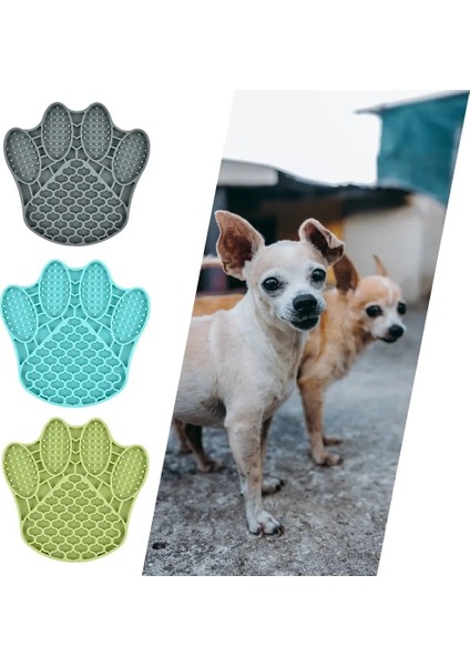 Mavi Stil Yeni Pet Köpek Yavaş Besleme Kasesi Pençe Şeklindeki Dağıtım Mat Besleme Plakası Silikon Köpek Yalama Pedi Bite Direnç Eğitim Plakası (Yurt Dışından) fırsatları