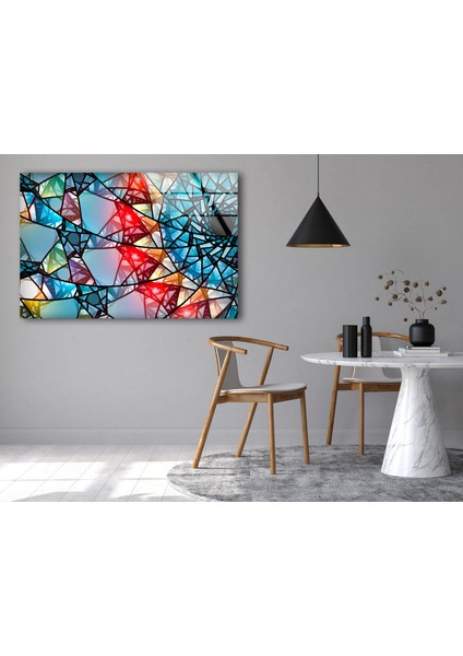 Renkli Mozaik Temperli Cam Duvar Tablosu indirimleri
