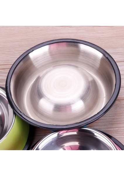 Yeşil Stil Güzel Pet 3 Renk Paslanmaz Çelik Köpek Kase Gıda Su Içecek Yemekleri Kedi Yavrusu Köpek Için Besleyici (Yurt Dışından) indirimleri