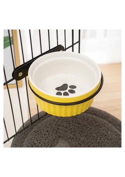 B-Whitefish Stili 2 Takım Balık Paw Desen Köpek Demir ile Seramik Kaseler Standı Düz ​​renk Sır Braketi Duvar Kafesinde Düzeltme Kedi Besleyici Pet Kase Davranır (Yurt Dışından) indirimleri
