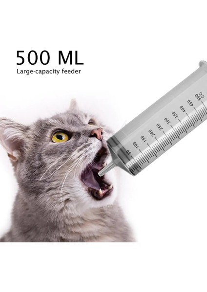 100ML Tarzı Besleyici Su Emici 500ML Büyük Kapasiteli Şırınga Plastik Hap Tablet Yeniden Kullanılabilir Pompa Veteriner Köpek Kedi Pet Besleme Araçları (Yurt Dışından) indirimleri