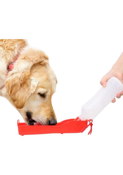 Mavi 500ML Stili Pet Dispenseri Katlanabilir Açık Pet Köpek Kasesi Taşınabilir Köpek Kedi Içme Suyu Besleyici Köpek Seyahat Su Şişesi (Yurt Dışından) fırsatları