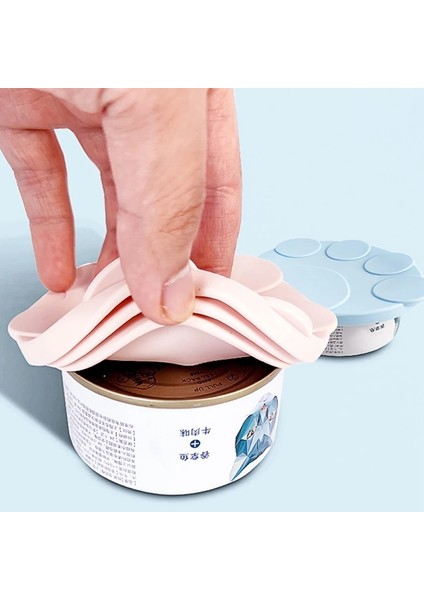 Mavi Silikon Köpek Kedi Konserve Kapak Yeniden Kullanılabilir Gıda Depolama Taze Tutmak Teneke Kapak Kutular Pet Malzemeleri Için Uygun 8.9cm 7.3cm 6.5cm (Yurt Dışından) fiyatları