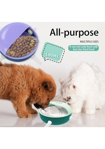 Mor Tarzı Yavru Yavru Kedi Besleme Kasesi Pet Köpek Kedi Bebek Hemşirelik Suyu Süt Besleyici Yenidoğan Kedi Meme Uçları ile Içme Kasesi Pet Besleme Cihazı (Yurt Dışından) modelleri