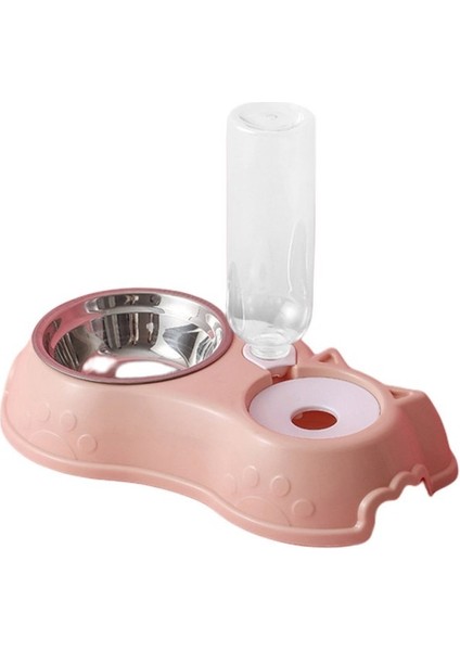 Lacivert Tarzı 2-In-1 Kedi Kase Su Sebili Otomatik Su Şişesi Pet Köpek Kedi Eğimli Gıda Kase Suluk ile Gıda Kabı Pet Besleyici (Yurt Dışından) modelleri