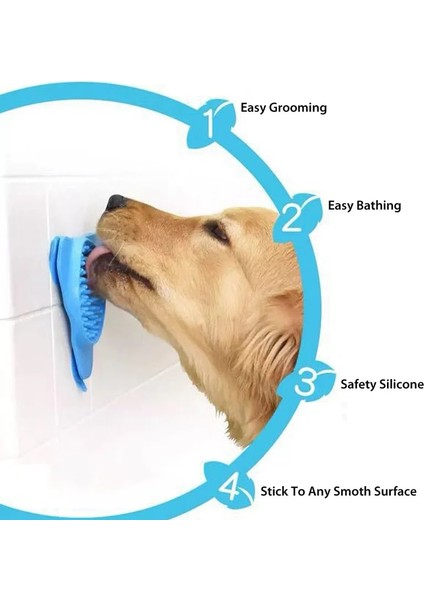 Mavi Stil Yavaş Besleyici Köpek Banyo Arkadaşı Silikon Kedi Köpek Kase Mat Köpek Yalama Pedi Pet Banyo Vantuz Kaseler Pet Bakım Banyo Transfer Plakası (Yurt Dışından) fırsatları