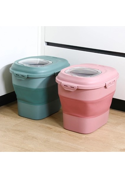 8FP600212-GN Stili D08D Pet Gıda Saklama Kabı Köpek Kedi Balık Için Saklama Kutusu Kuş Katlanabilir Pirinç Konteyner Hava Geçirmez Plastik Saklama Tutar (Yurt Dışından)